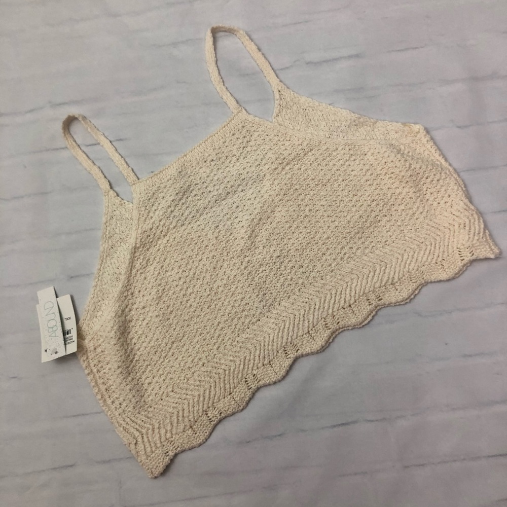 Abound Scalloped Bralette Tank Top Midi Crop Top - Picture 5 of 5